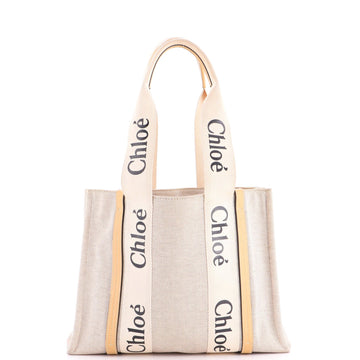 Woody Tote Canvas with Leather Medium
