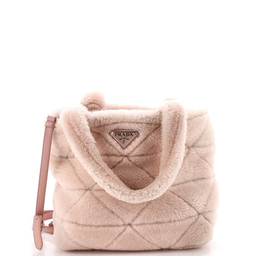 Triangle Tote Quilted Shearling