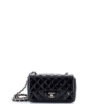 Classic Single Flap Bag Quilted Patent Mini