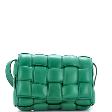 Cassette Crossbody Bag Padded Maxi Intrecciato Leather Small