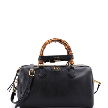 Diana NM Bamboo Handle Boston Bag Leather