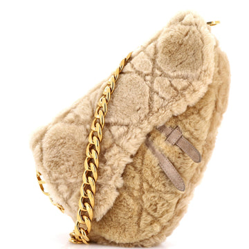 x ERL Venice Saddle Chain Bag Cannage Quilt Shearling