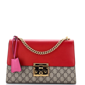 Padlock Shoulder Bag GG Coated Canvas and Leather Medium