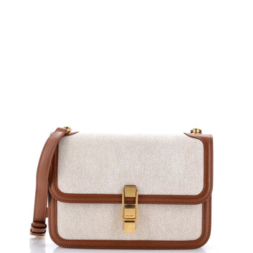Carre Satchel Canvas with Leather Medium