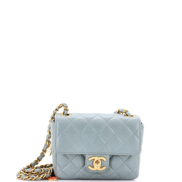Casino Royale Charms Square Flap Bag Quilted Lambskin with Enamel Mini