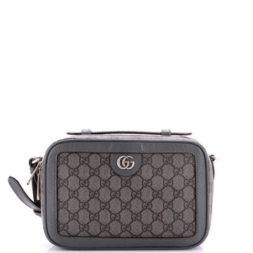 Ophidia Zip Around Camera Crossbody Bag GG Coated Canvas Small
