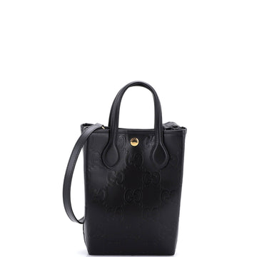 Vertical Tote GG Embossed Leather Mini