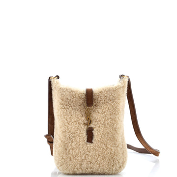 Le 5 a 7 Vertical Shoulder Bag Shearling with Suede