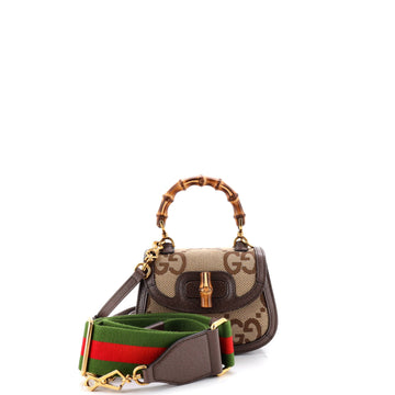 Bamboo 1947 Top Handle Bag Jumbo GG Canvas Mini
