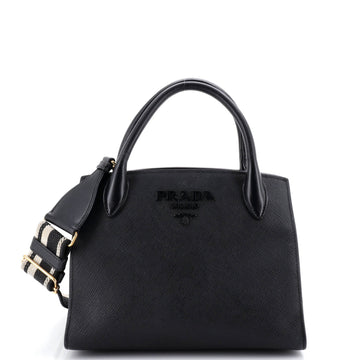 Monochrome Tote Saffiano with City Calf Small