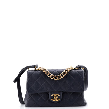 Trapezio Flap Bag Quilted Sheepskin Small