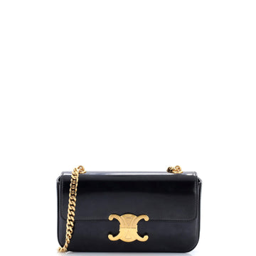 Triomphe Chain Shoulder Bag Leather Small
