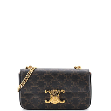 Triomphe Chain Shoulder Bag Triomphe Coated Canvas Small