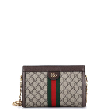 Ophidia Chain Shoulder Bag GG Coated Canvas Small