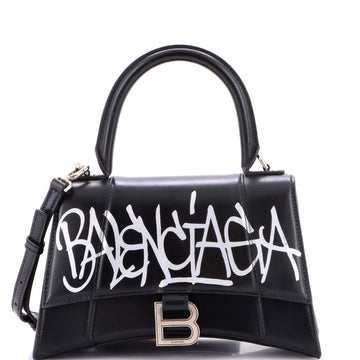 Graffiti Hourglass Top Handle Bag Leather Small