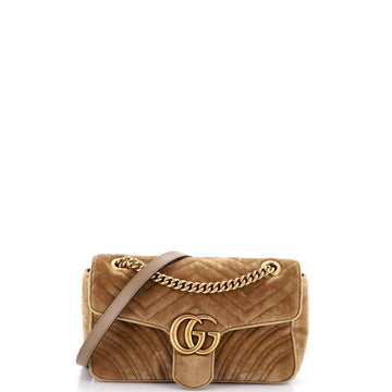 GG Marmont Flap Bag Matelasse Velvet Small