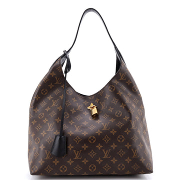 Flower Hobo Monogram Canvas with Leather