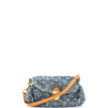 Pleaty Handbag Denim Mini