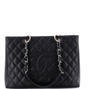 Grand Shopping Tote Quilted Caviar