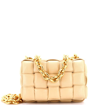 Cassette Chain Crossbody Bag Padded Maxi Intrecciato Leather