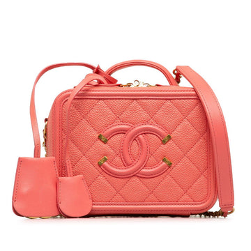 Top Quality Chanel Matrases Coco Mark CC Figure Handbags Shoulder Bag 2WAY Pink Leather Skin  CHANEL