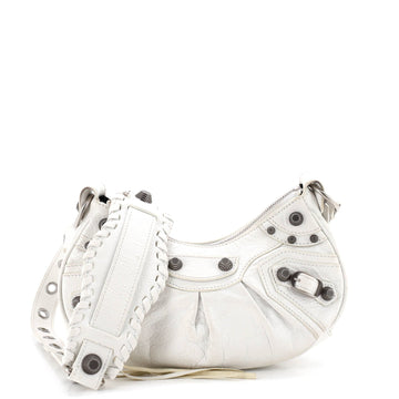 Le Cagole Giant Studs Shoulder Bag Leather XS