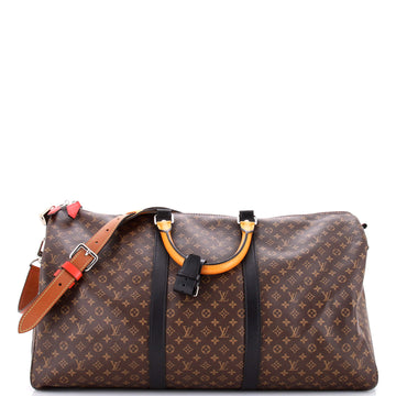 Keepall Bandouliere Bag Limited Edition Patchwork Monogram Canvas with Epi Leather 50