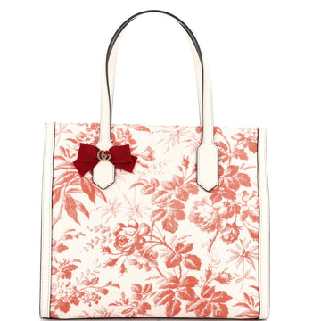 GG Ribbon Tote Coated Printed Canvas Medium