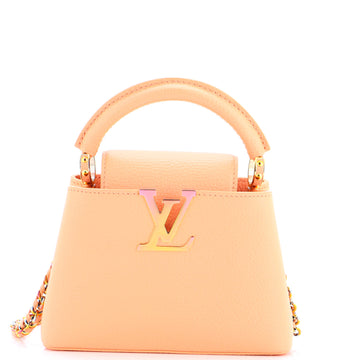 Braided Chain Capucines Bag Taurillon Leather Mini