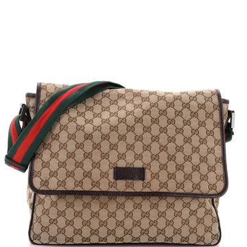 Web Strap Flap Messenger GG Canvas Medium