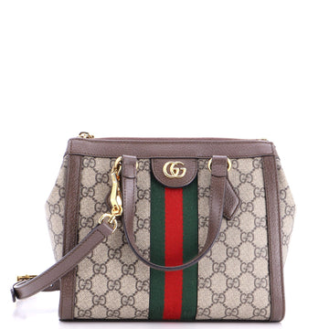 Ophidia Top Handle Tote GG Coated Canvas Small