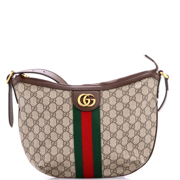 Ophidia Half Moon Hobo GG Coated Canvas Small