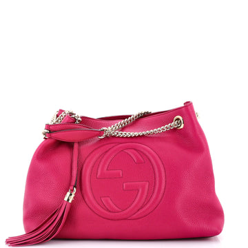 Soho Chain Strap Shoulder Bag Leather Medium
