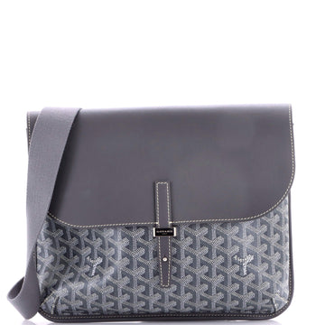 Coursier Messenger Bag Coated Canvas and Leather