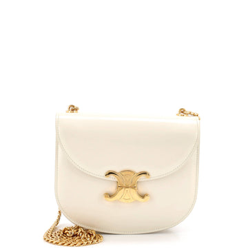 Triomphe Besace Clea Chain Flap Bag Leather