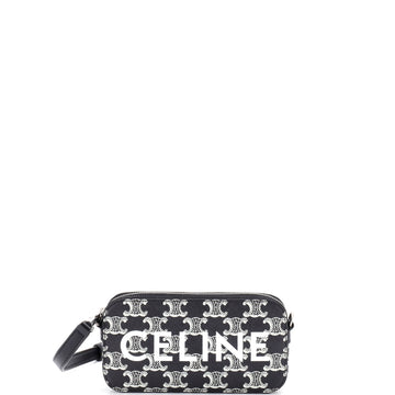 Horizontal Pouch Crossbody Bag Logo Triomphe Coated Canvas