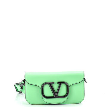 VLogo Flap Shoulder Bag Leather Mini