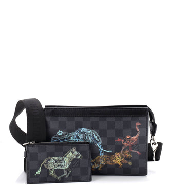 Gaston Wearable Wallet Limited Edition Wild Animals Damier Graphite