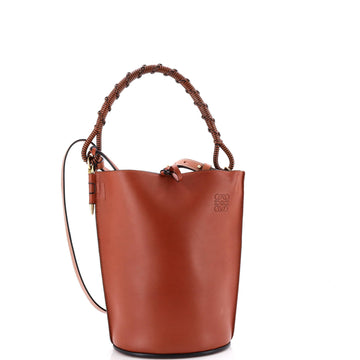 Gate Top Handle Bucket Bag Leather Medium