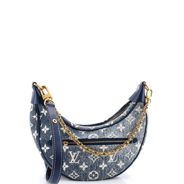 Loop Handbag Monogram Jacquard Denim