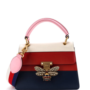 Queen Margaret Top Handle Bag Colorblock Leather Small