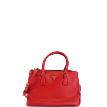 Double Zip Lux Tote Saffiano Leather Small