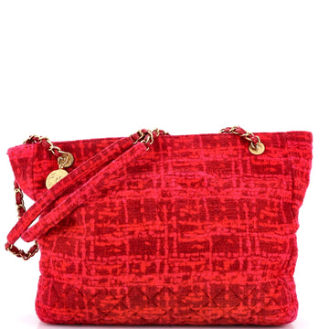 Paris-31 Rue Cambon Timeless CC Shopping Tote Quilted Wool Tweed Medium