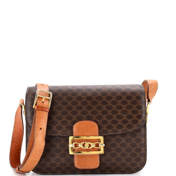Vintage Carriage Flap Bag Macadam Coated Canvas Medium