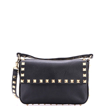 Rockstud Top Handle Crossbody Pouch Leather Mini