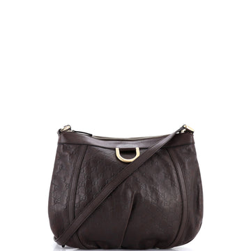 D Ring Messenger Bag Guccissima Leather Large