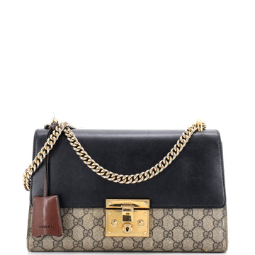 Padlock Shoulder Bag GG Coated Canvas and Leather Medium