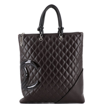 Cambon Flat Tote Quilted Leather