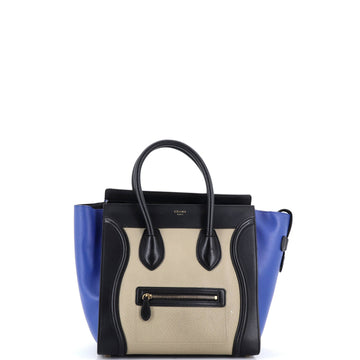 Tricolor Luggage Bag Leather Mini
