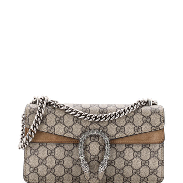 Dionysus Bag GG Coated Canvas with Crystal Embellished Metal Small